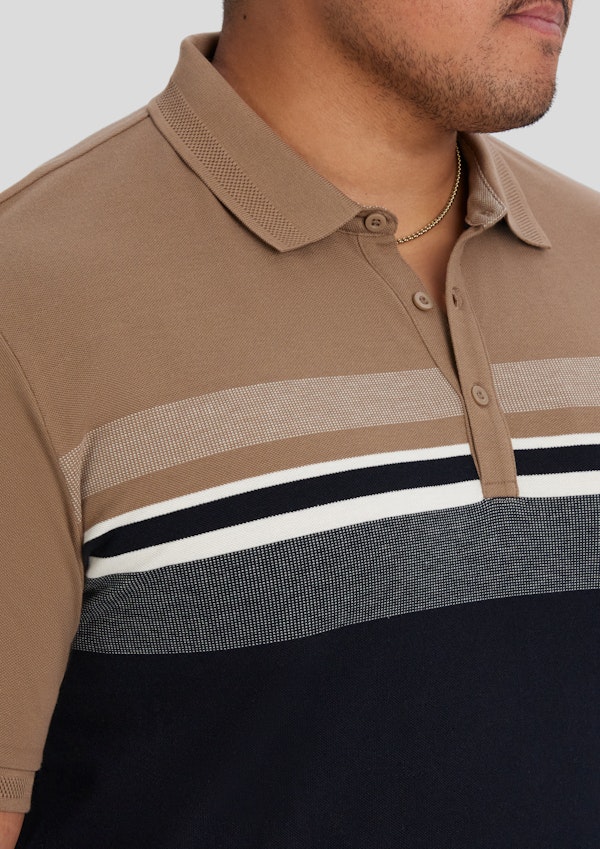 Navy Leon Stripe Polo