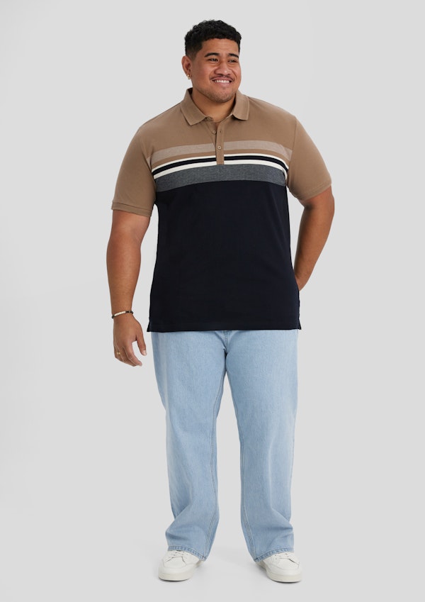 Navy Leon Stripe Polo