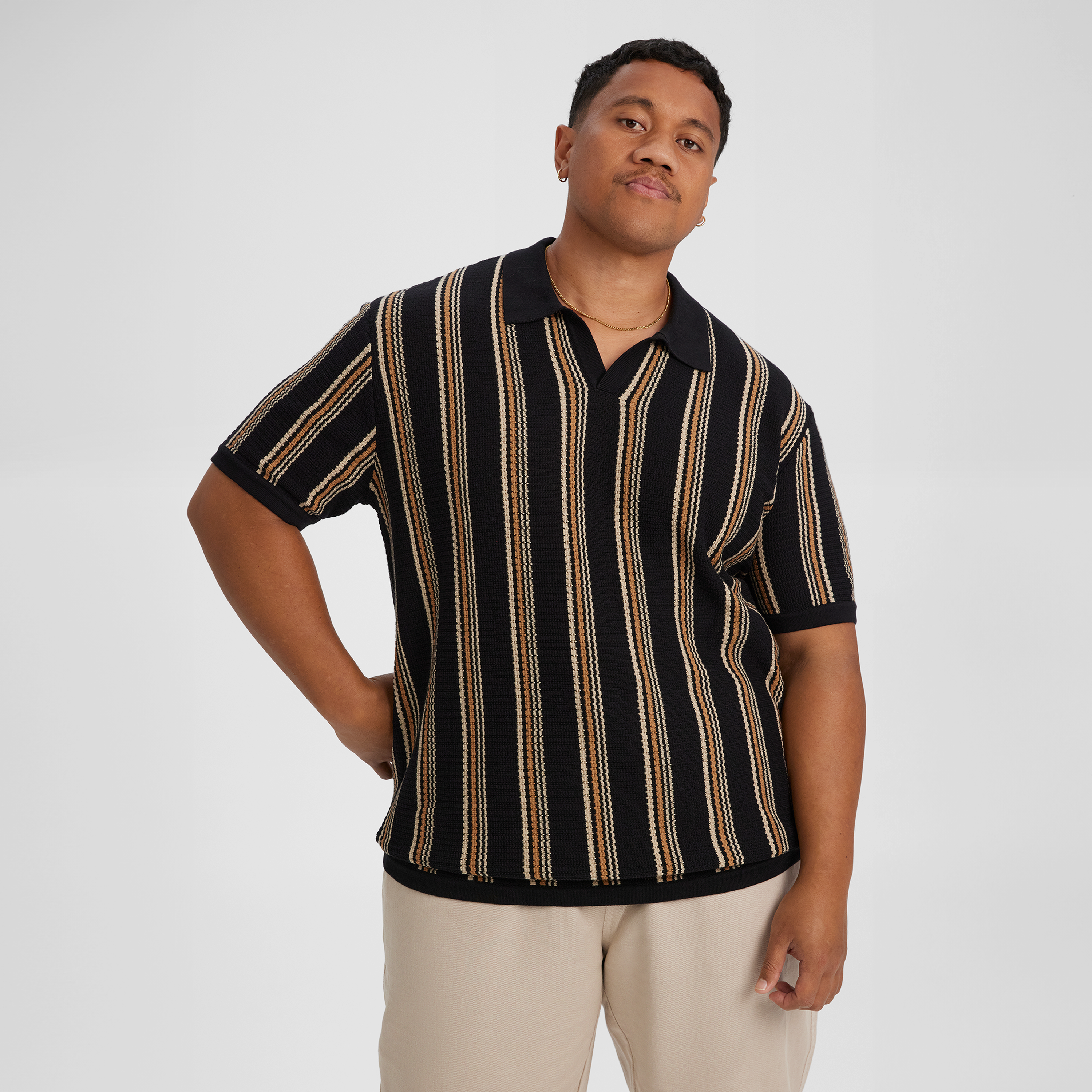 Ripley Stripe Knit Polo