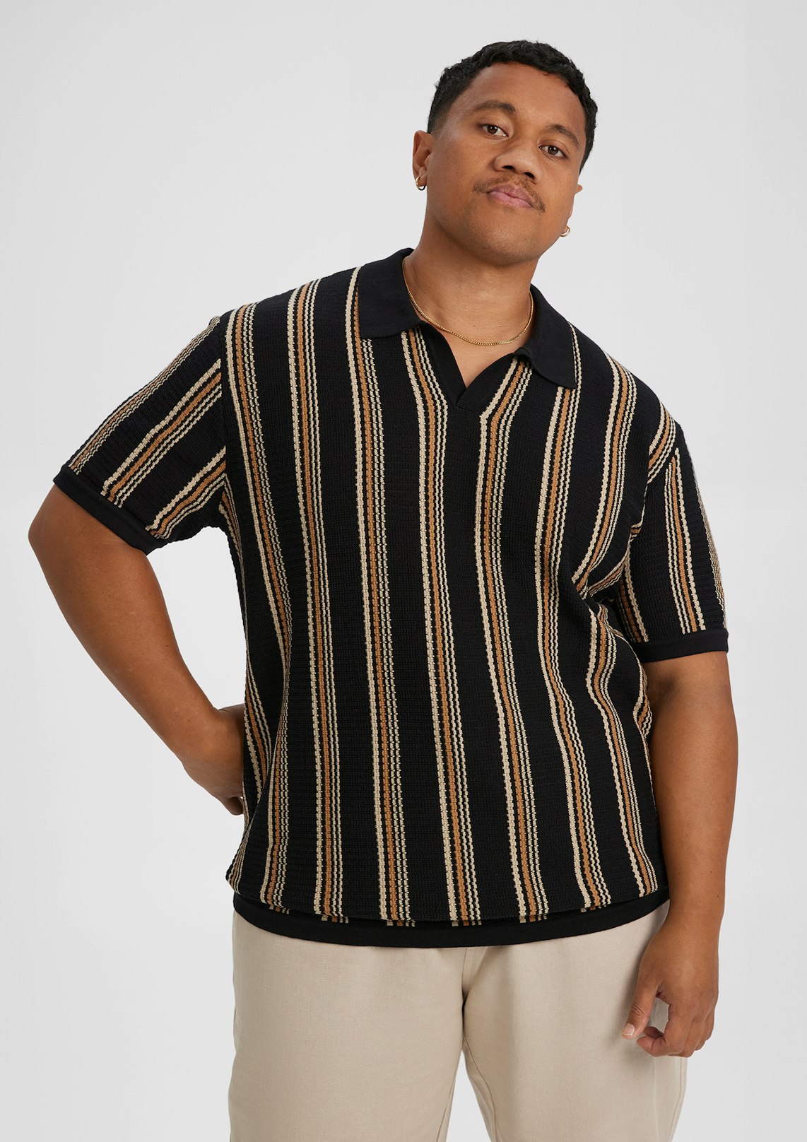 Ripley Stripe Knit Polo