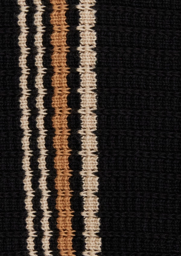 Black Ripley Stripe Knit Polo