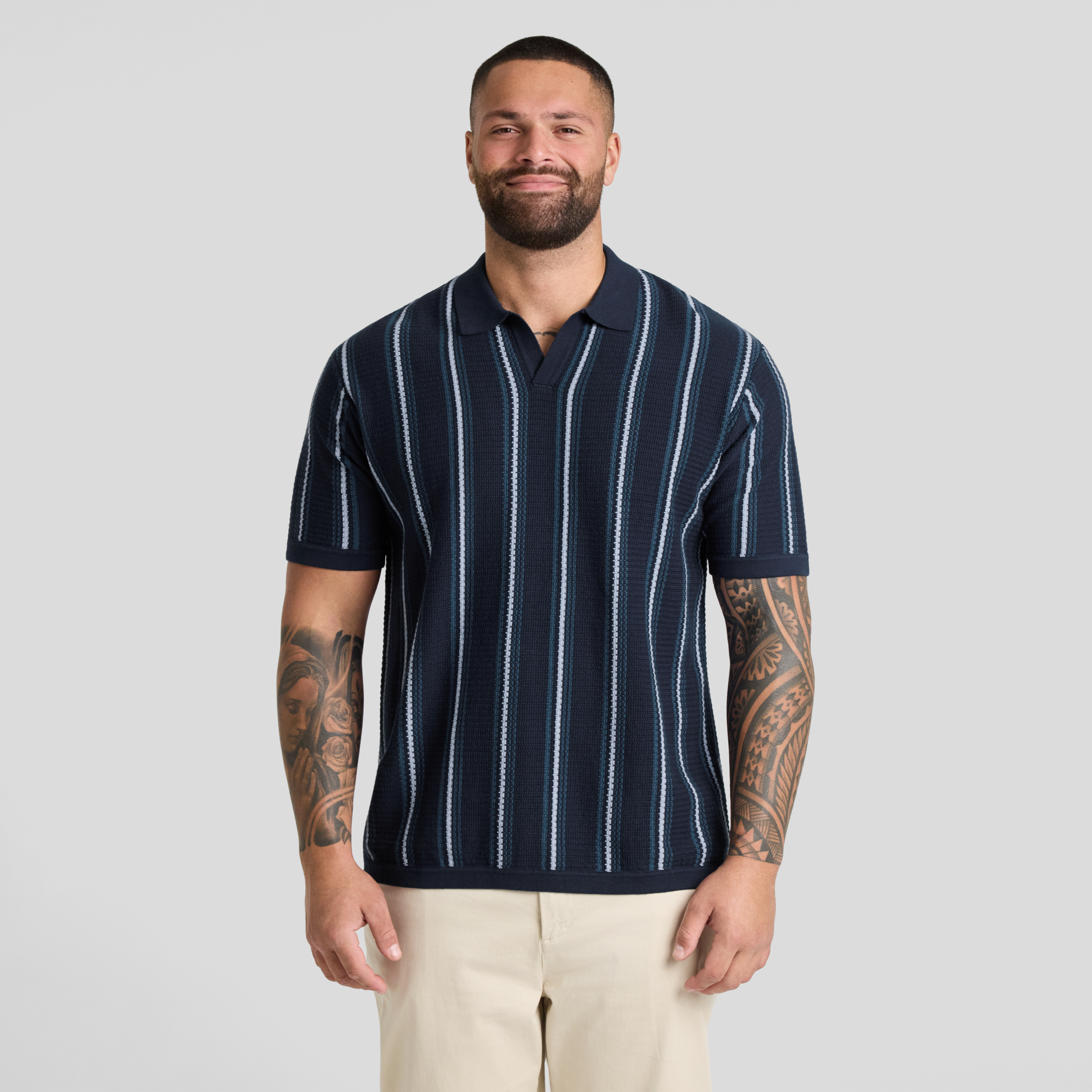 Ripley Stripe Knit Polo