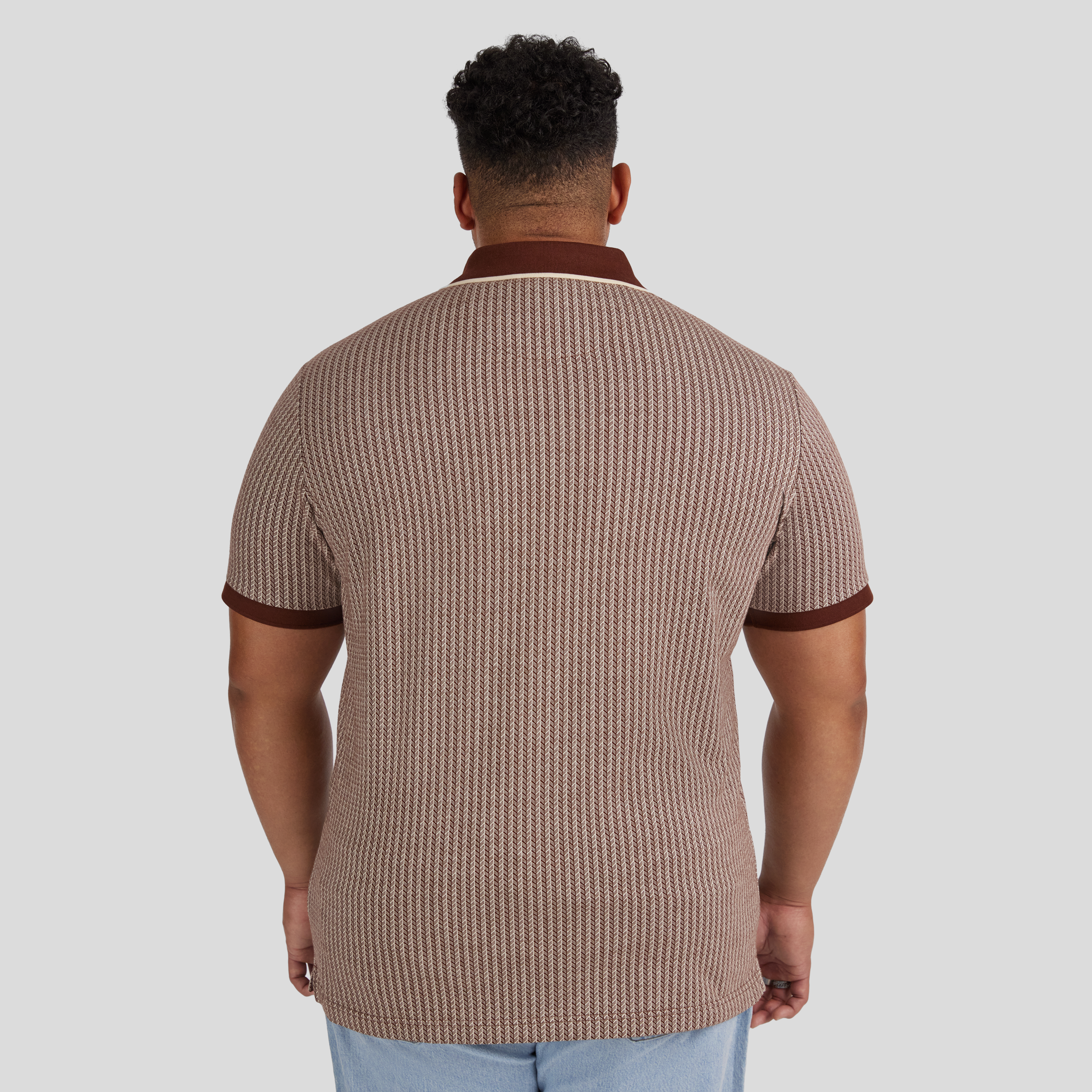 Chestnut Bradley Jacquard Polo