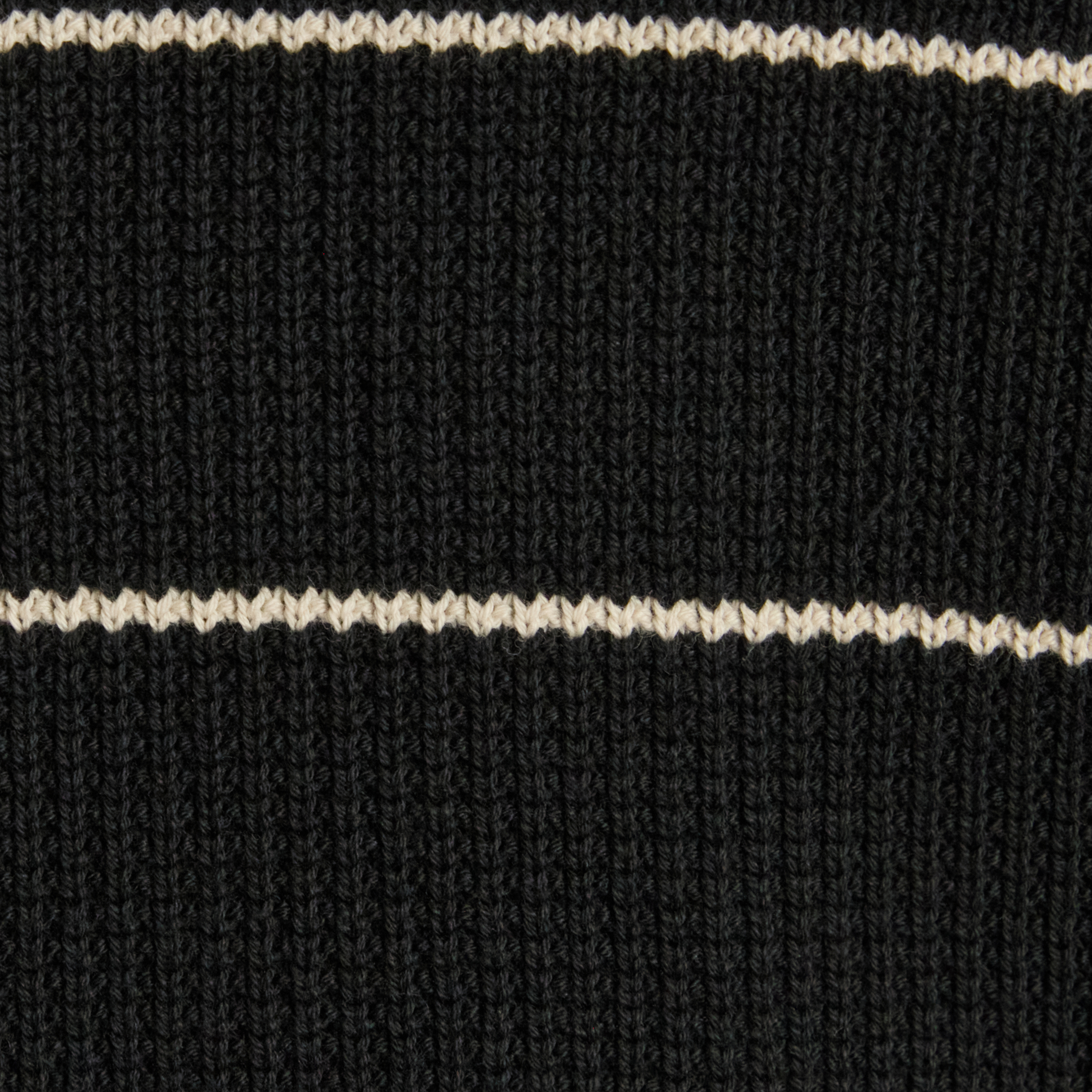 Black Elton Knit Stripe Polo