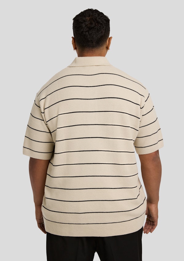 Elton Knit Stripe Polo