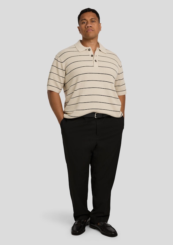 Elton Knit Stripe Polo