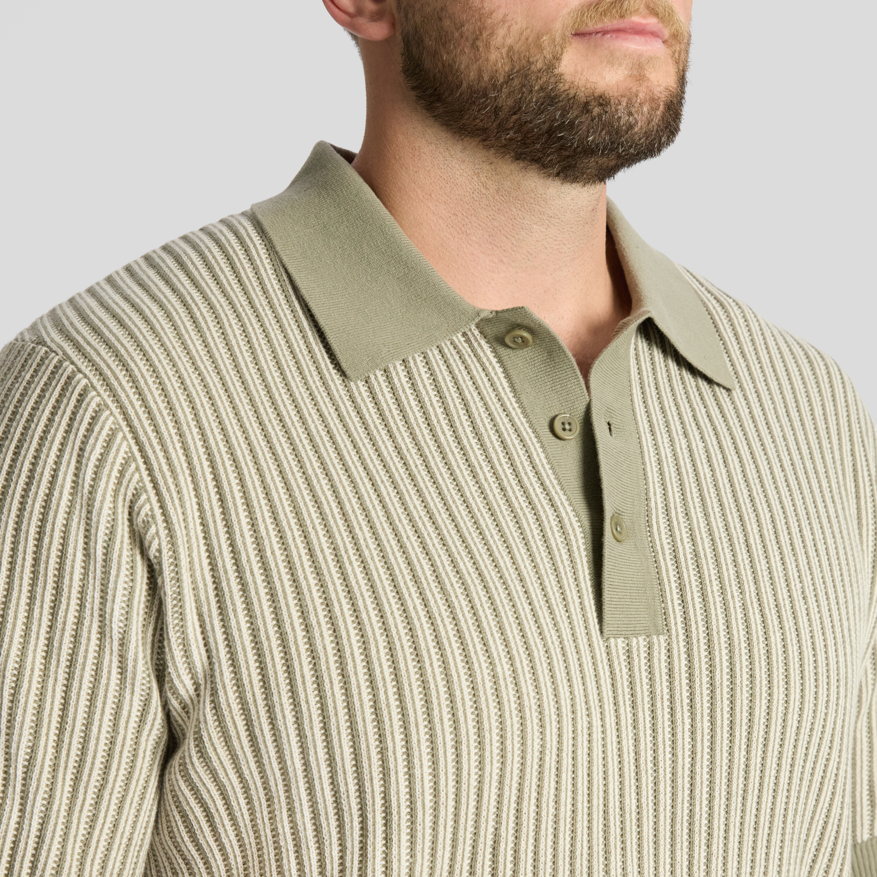 Travis Stripe Knit Polo