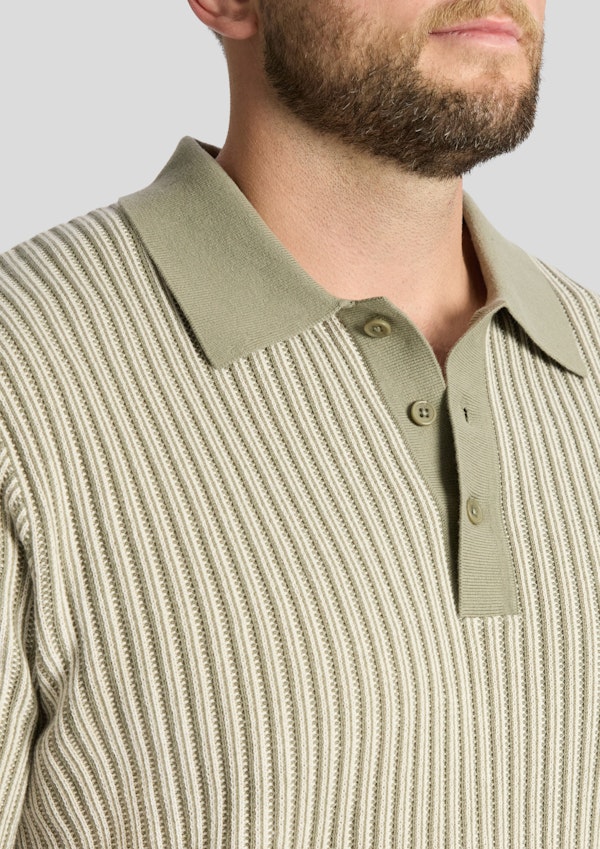 Travis Stripe Knit Polo