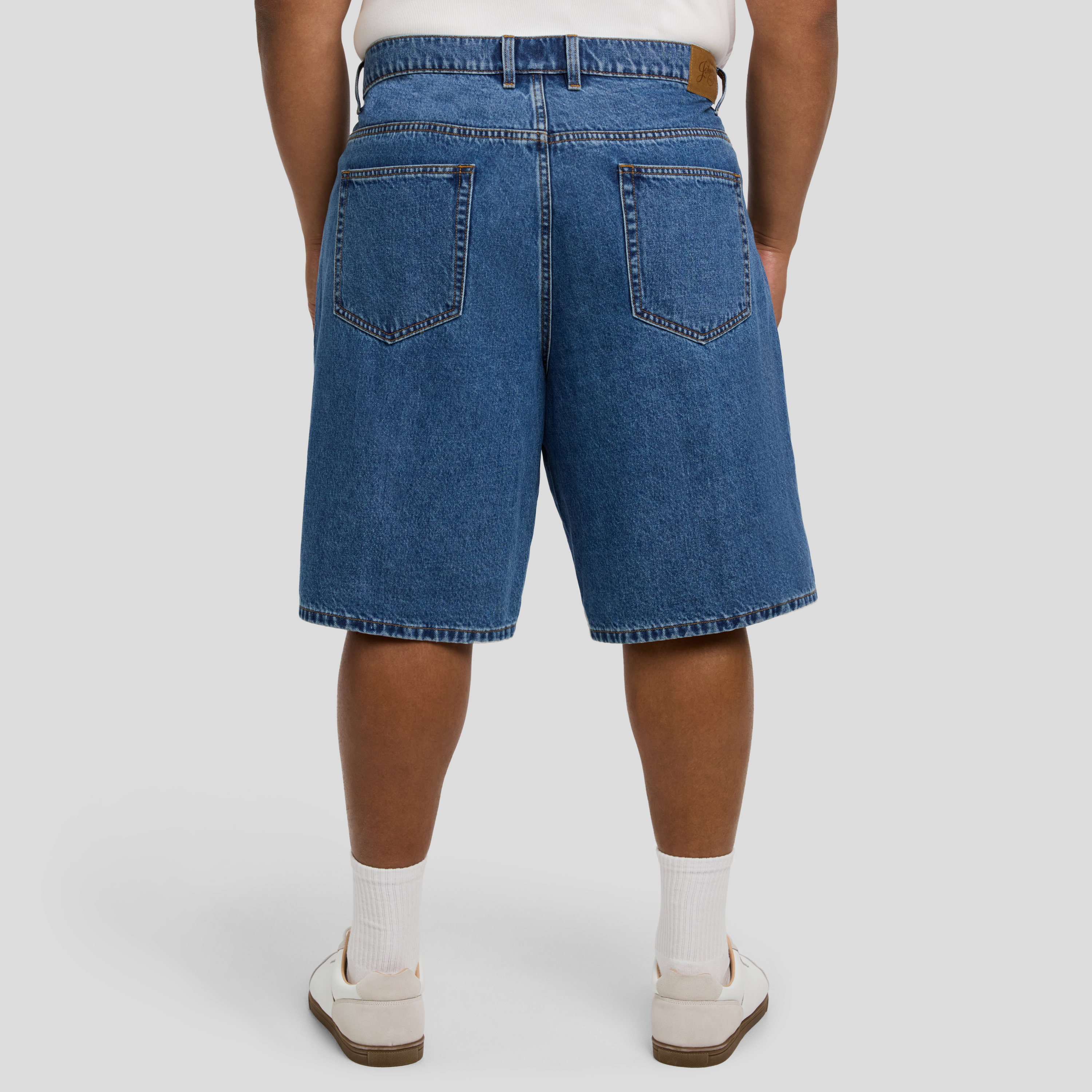 Mid Wash Jake Baggy Denim Short