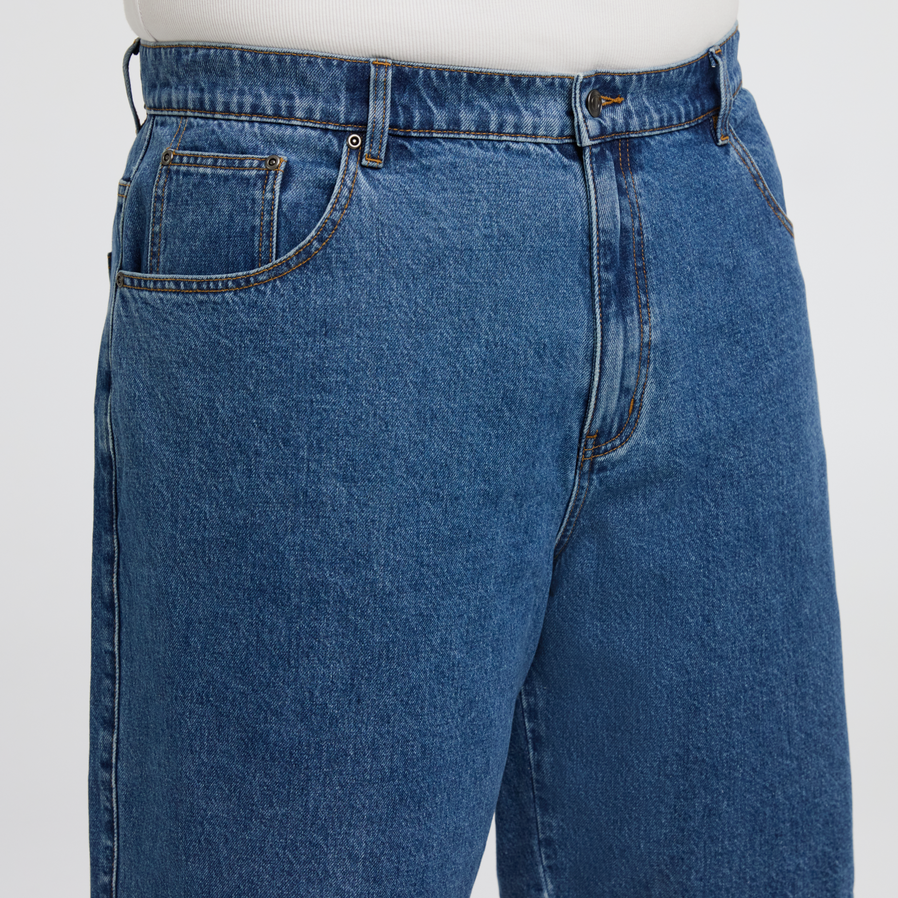 Mid Wash Jake Baggy Denim Short