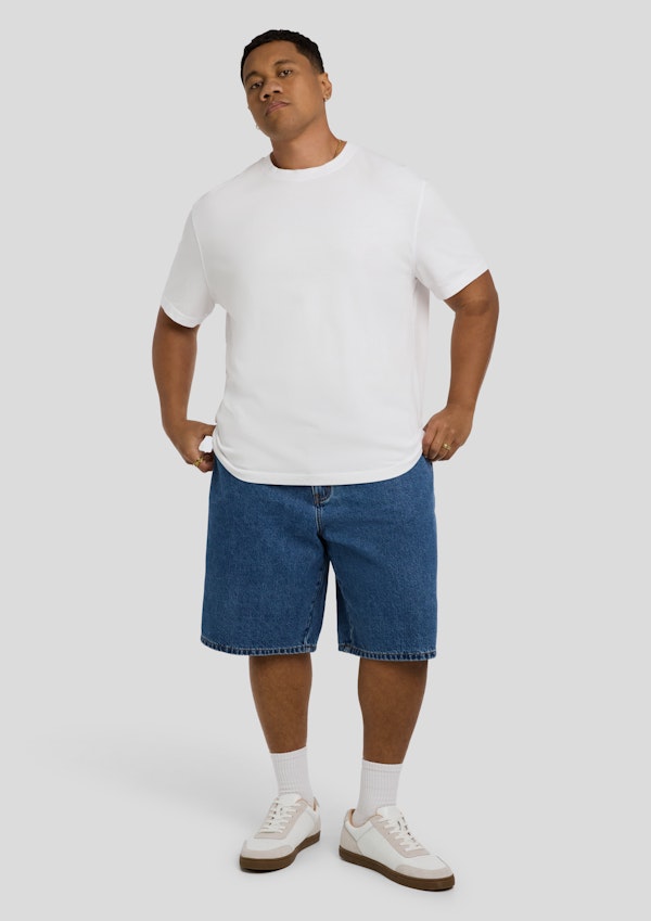 Mid Wash Jake Baggy Denim Short