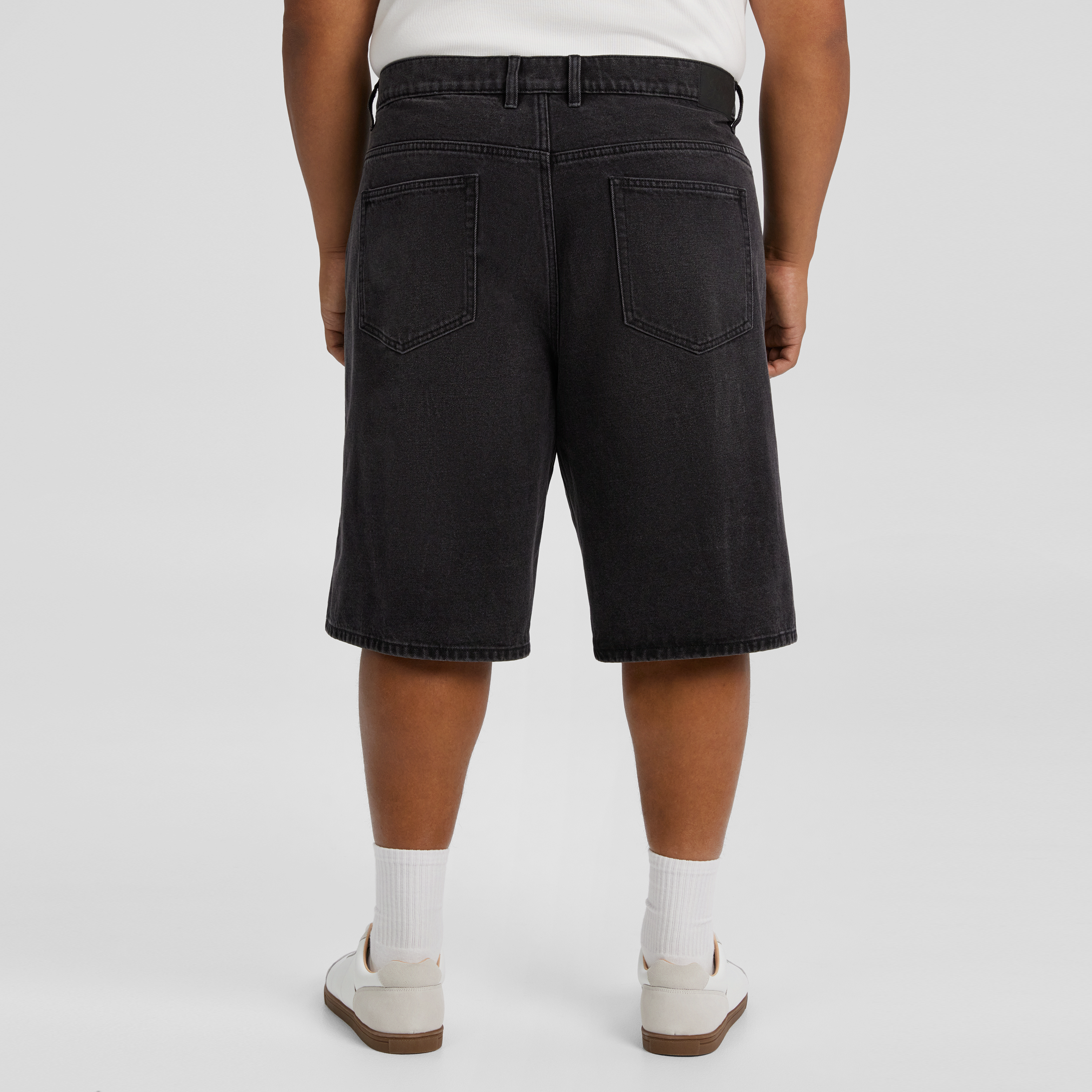 Washed Black Jake Baggy Denim Short