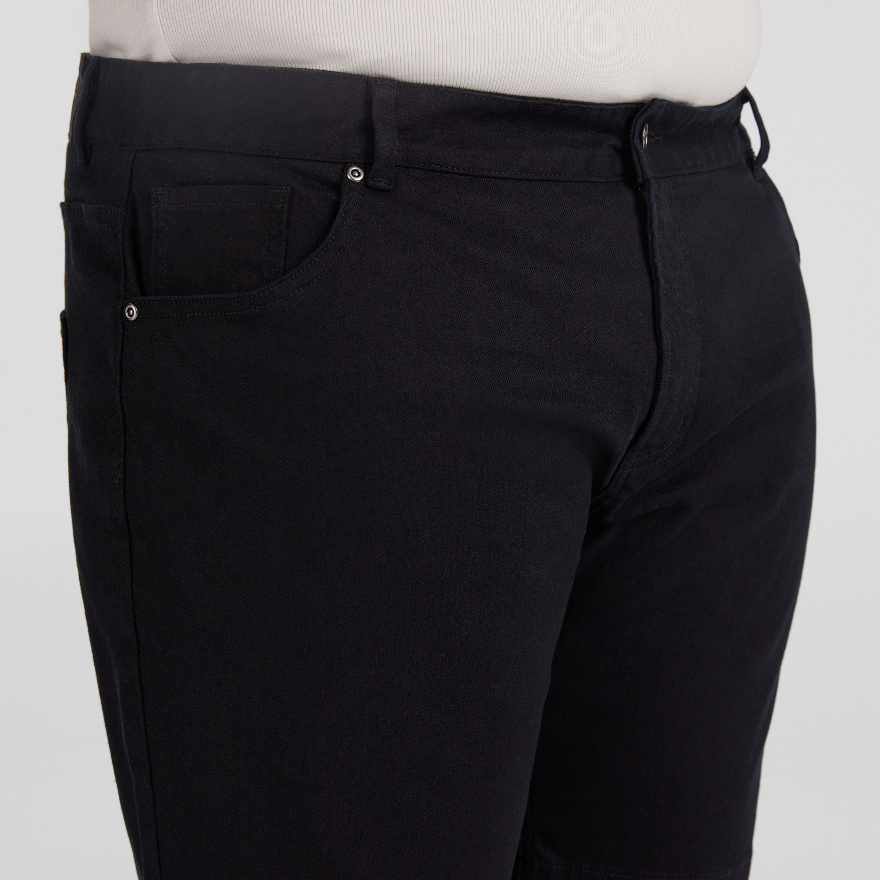 Black Baxter Slim Denim Short