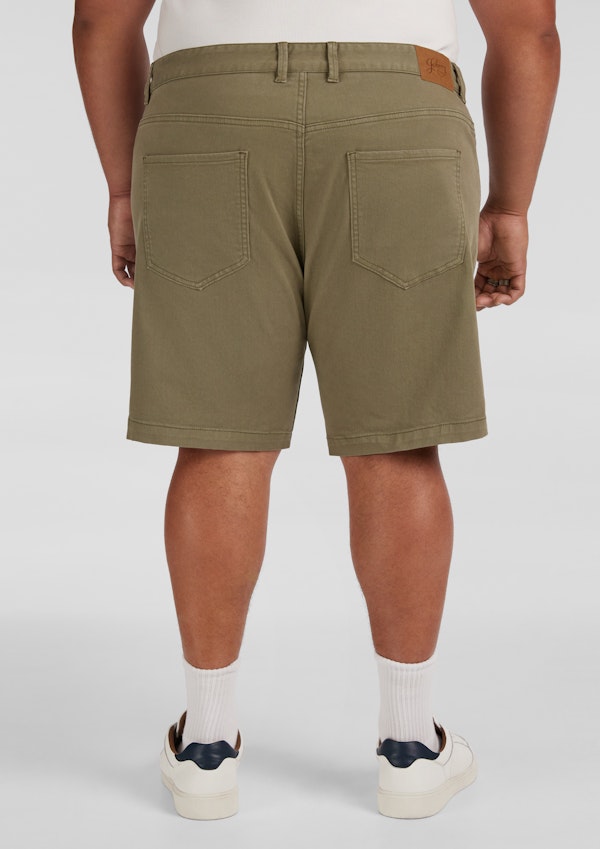 Khaki Baxter Slim Denim Short