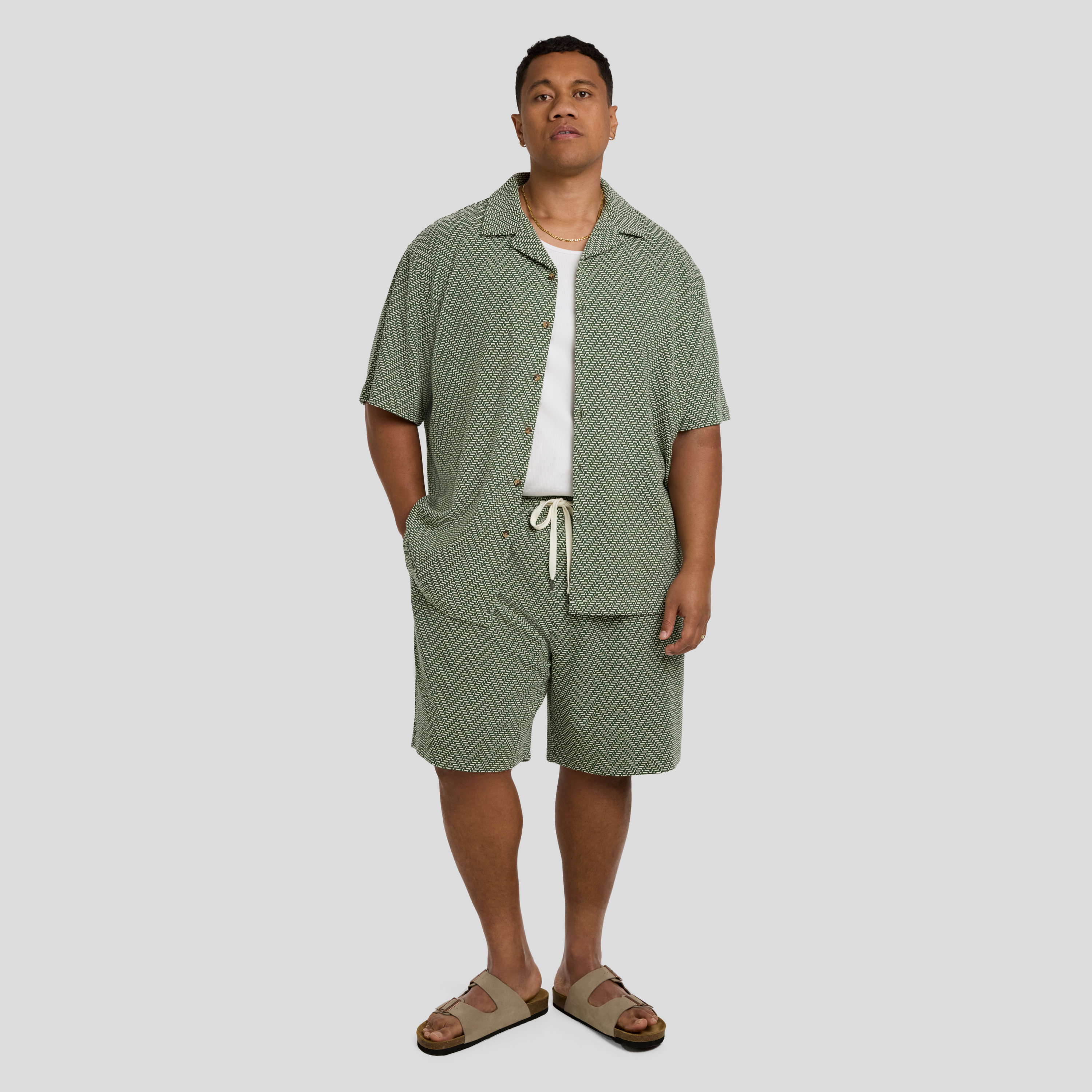 Green Ziggy Jacquard Short