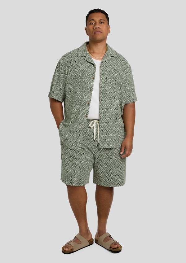 Green Ziggy Jacquard Short