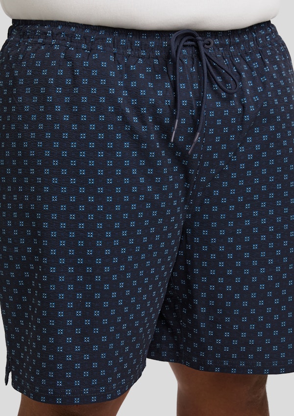 Geo Seersucker Swim Short