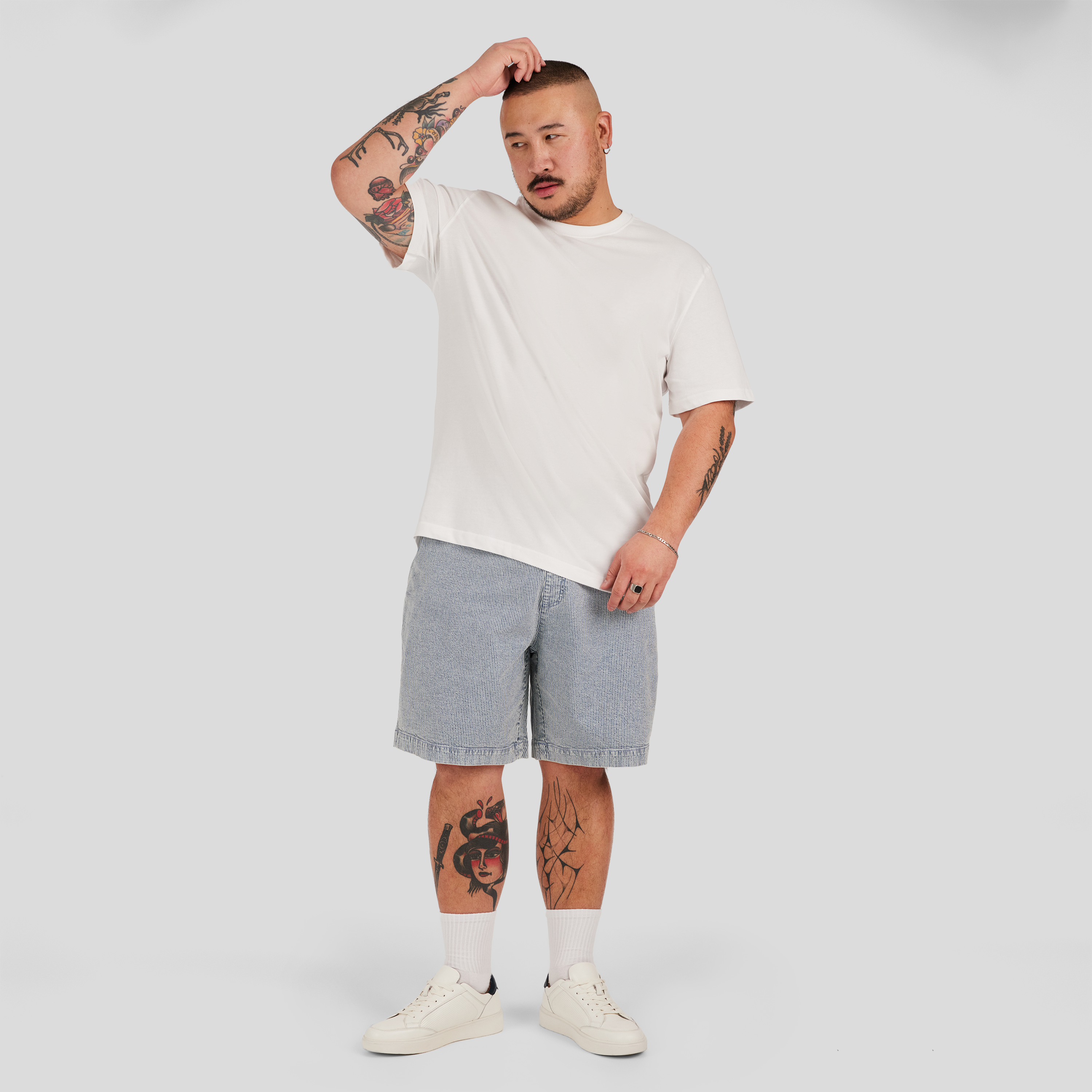 Blue Hickory Stripe Denim Short