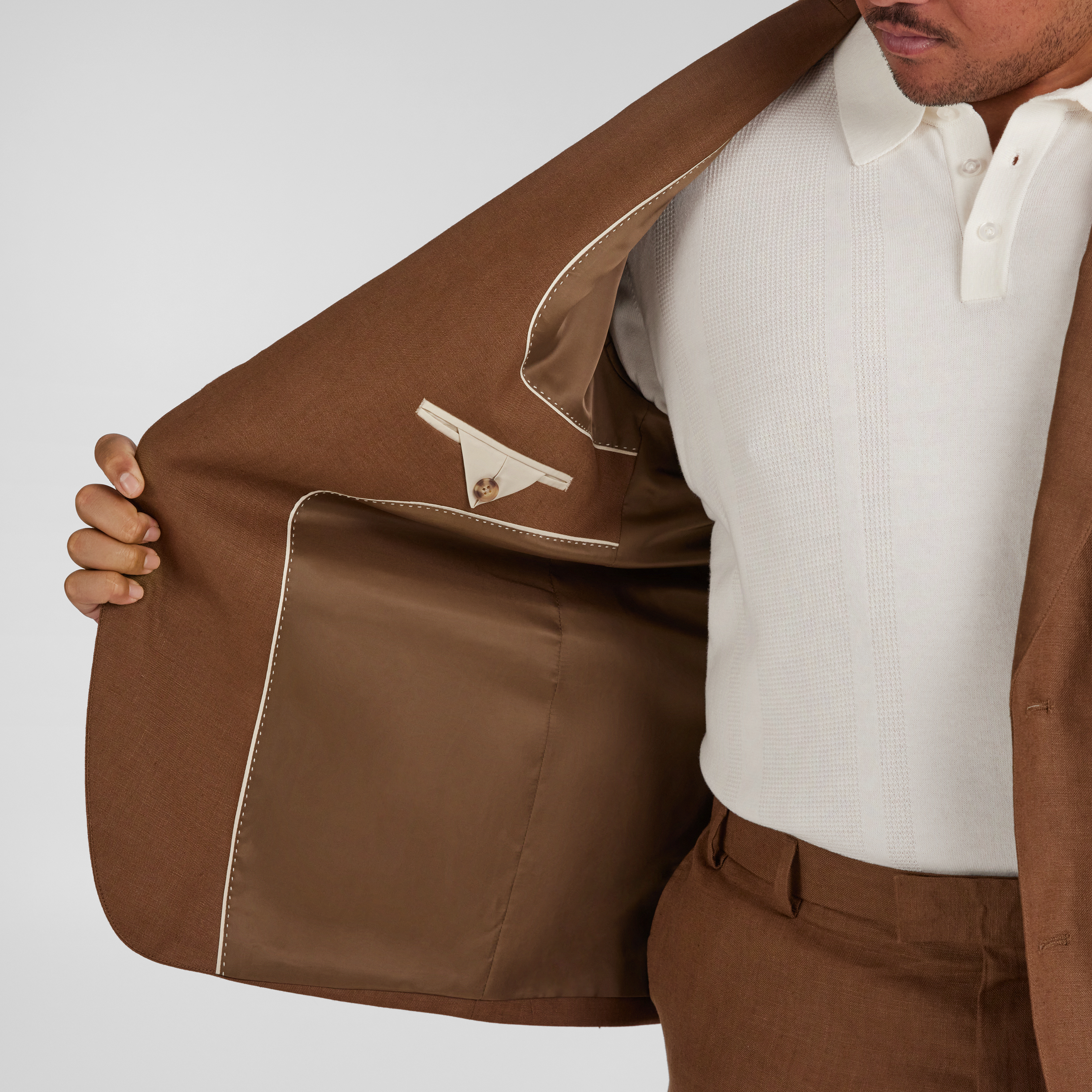 Bronze Matteo Linen Suit Jacket