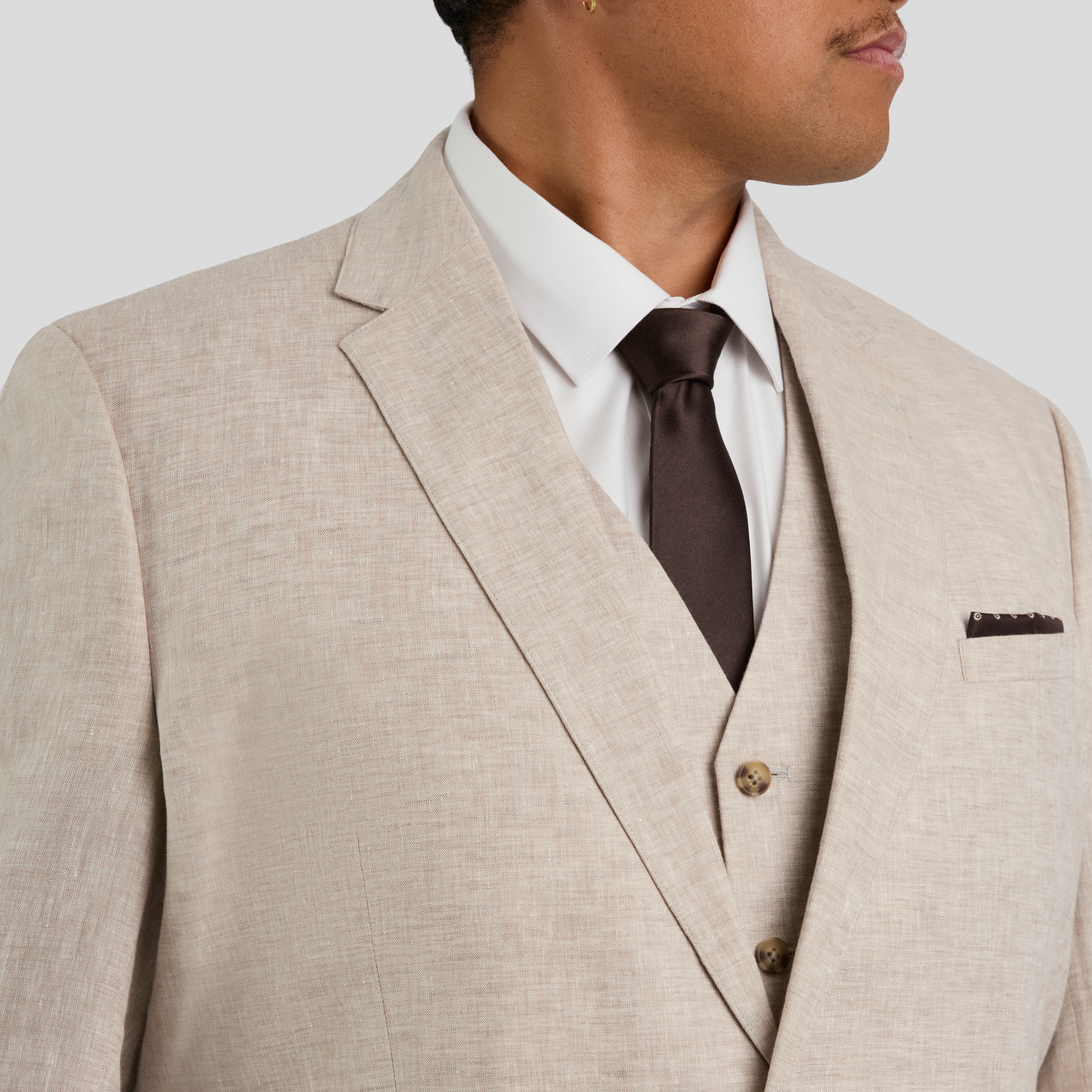 Natural Matteo Linen Suit Jacket