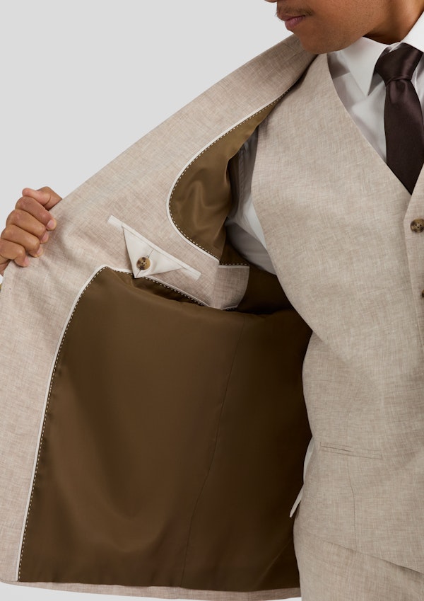 Natural Matteo Linen Suit Jacket