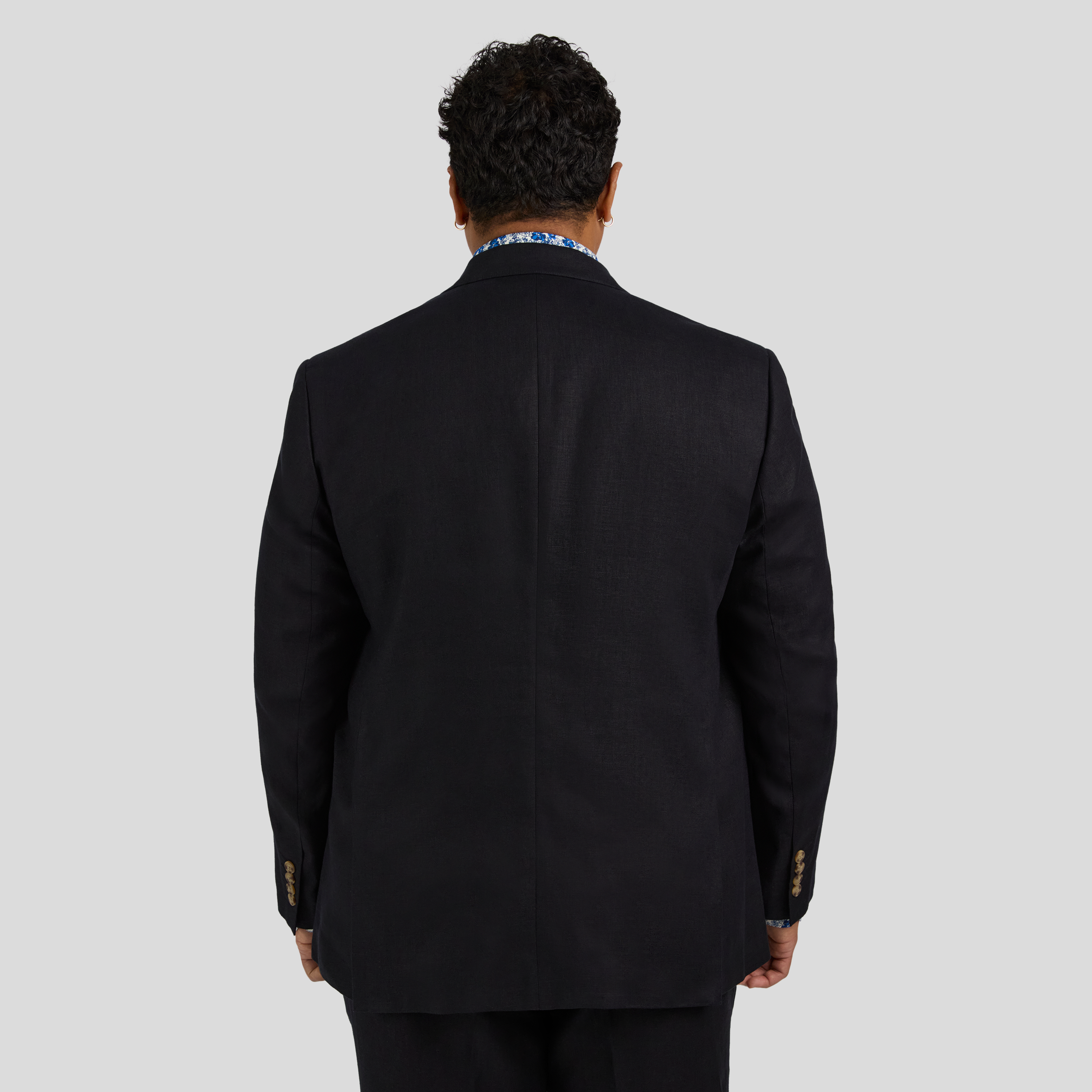 Navy Matteo Linen Suit Jacket