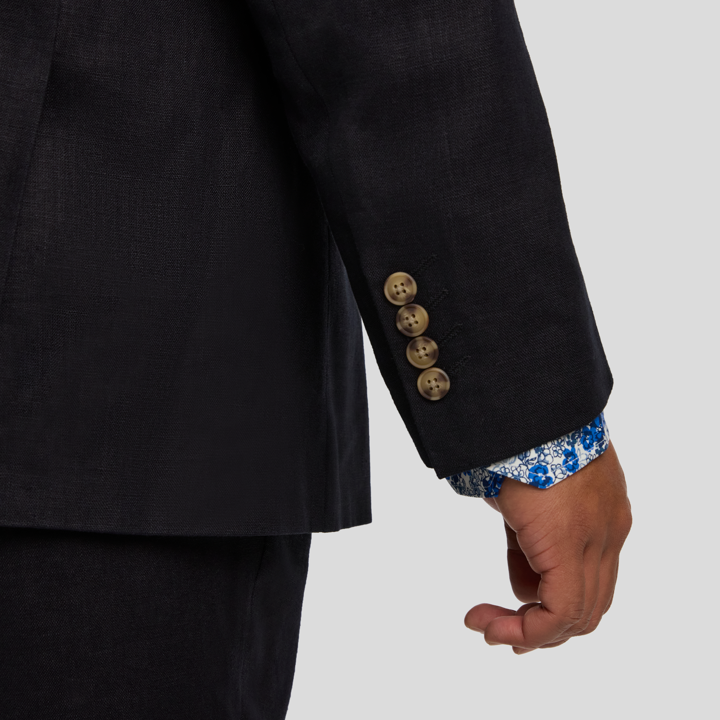 Navy Matteo Linen Suit Jacket