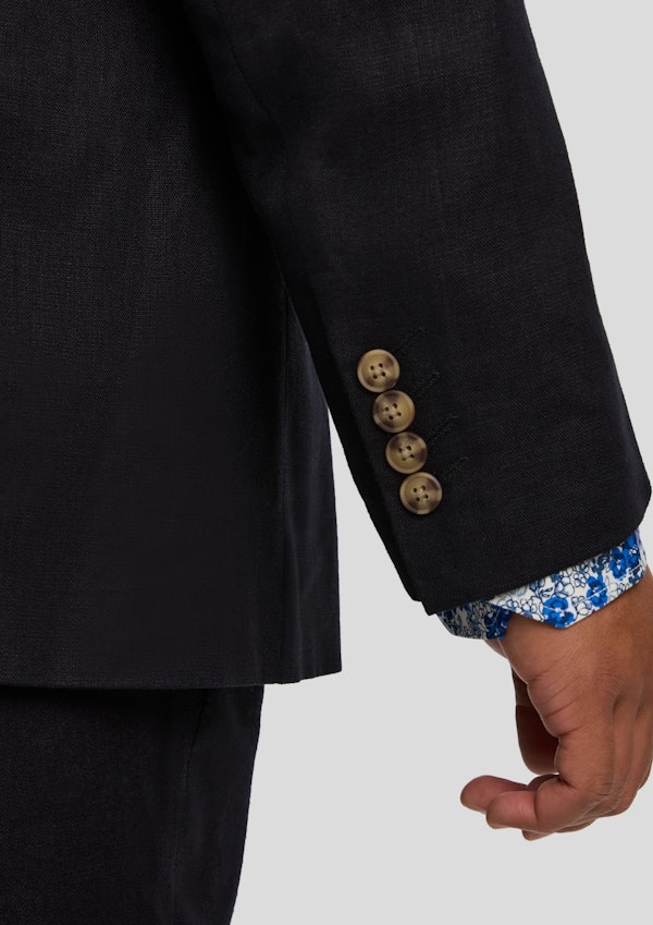 Navy Matteo Linen Suit Jacket