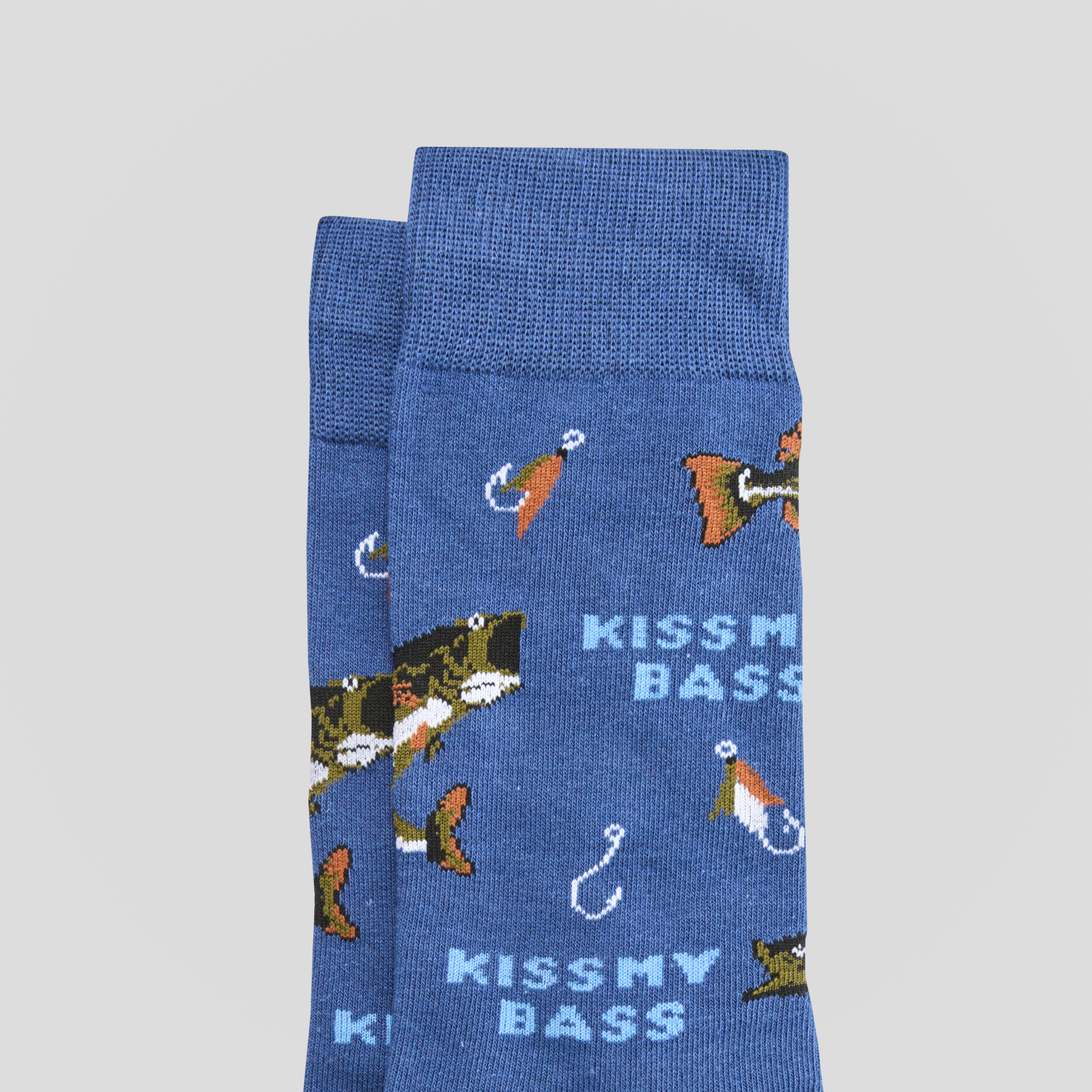 Steel Blue Fishing Fancy Sock