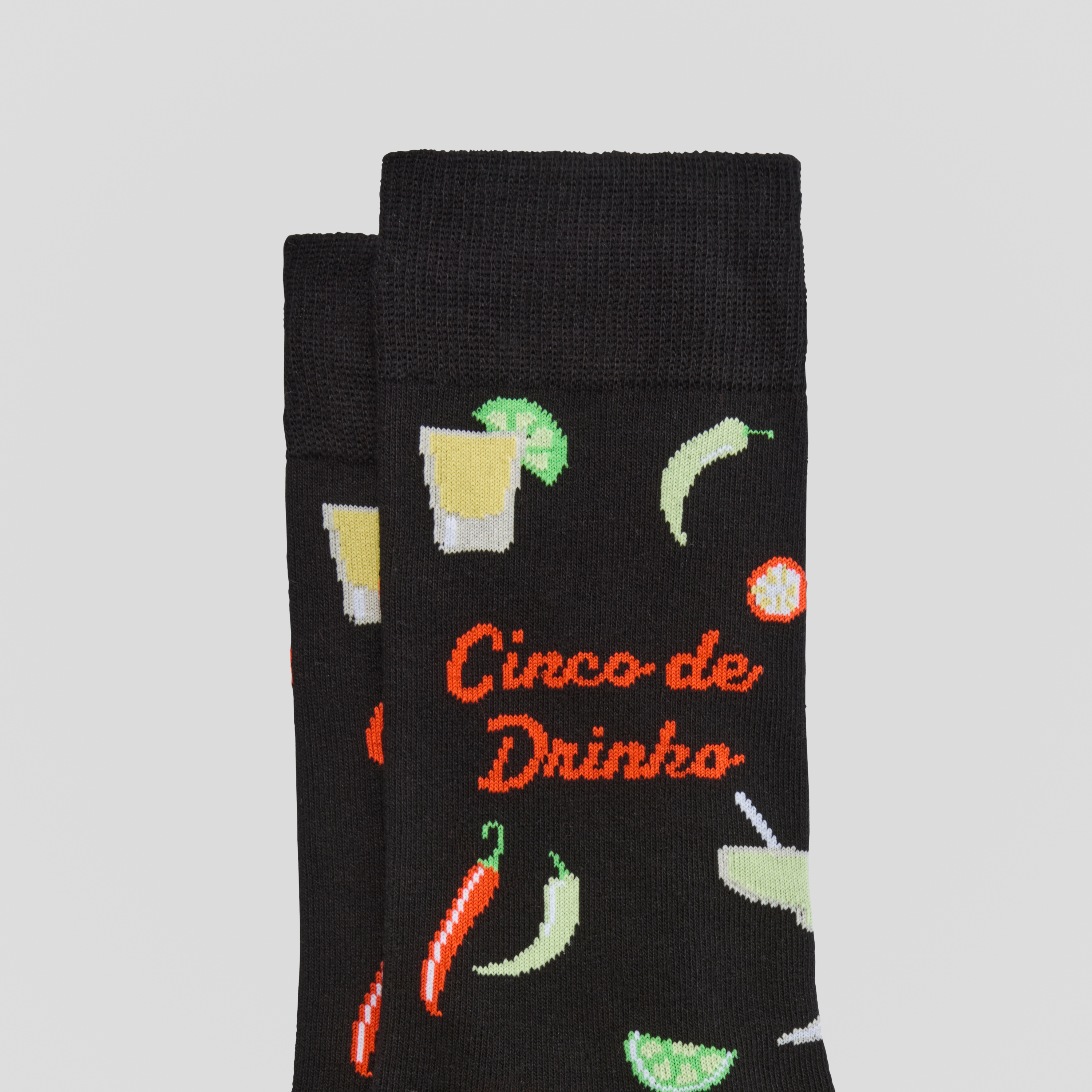Black Cinco De Drinko Fancy Sock
