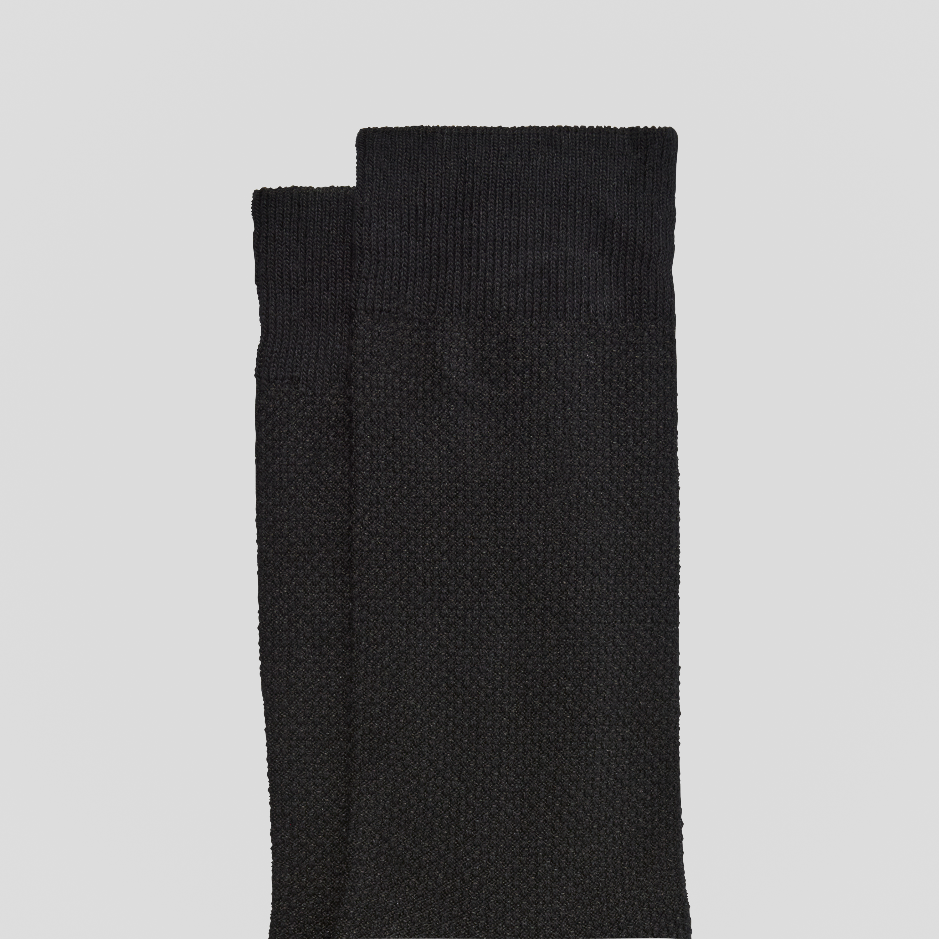 Black Textured Fancy Sock