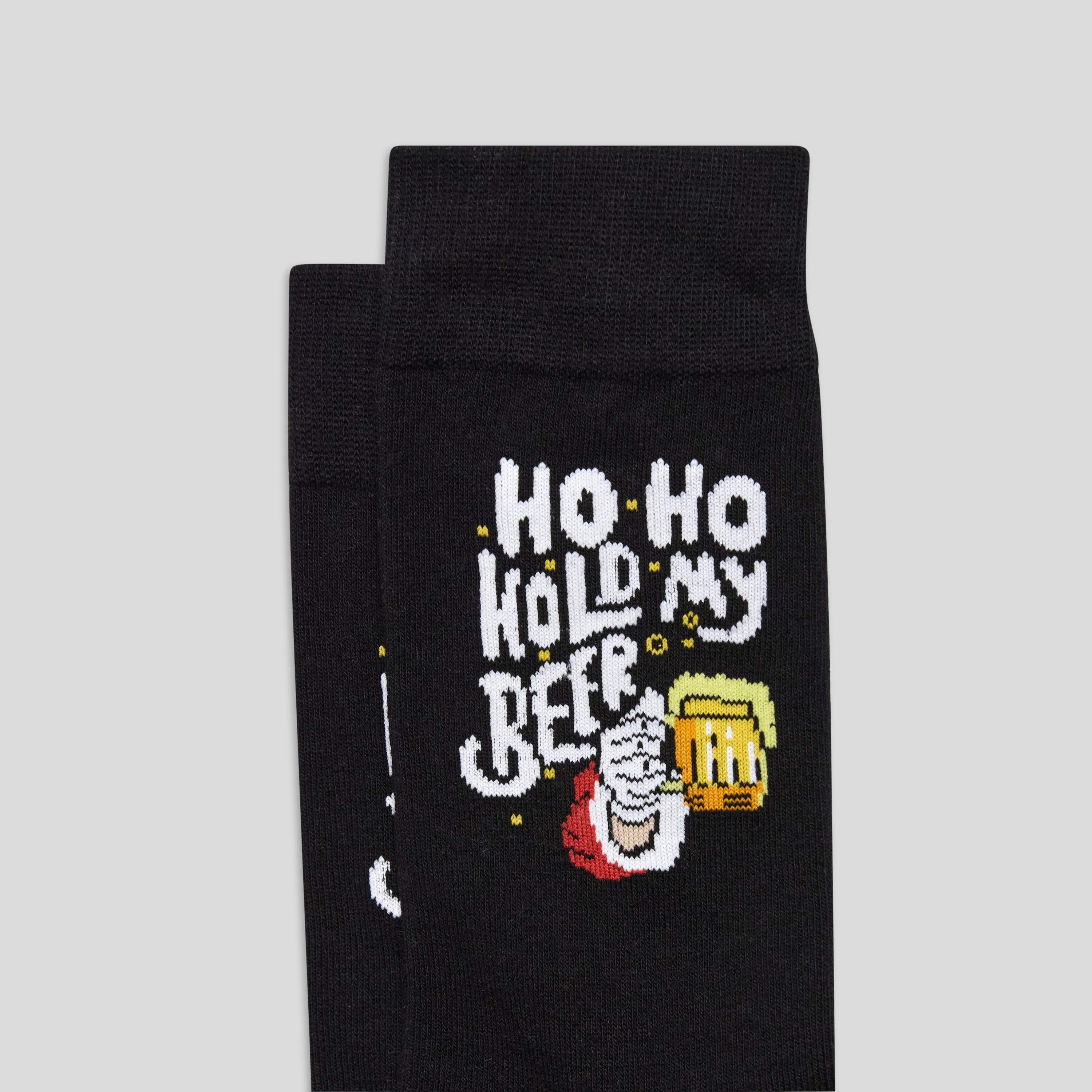 Black Xmas Beer Fancy Sock
