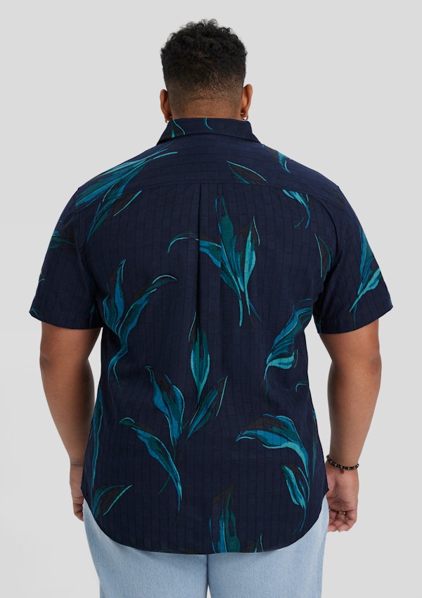 Dark Blue Montpellier Print Shirt