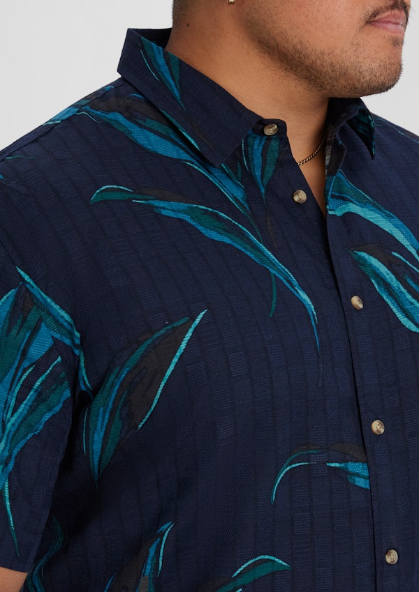 Dark Blue Montpellier Print Shirt