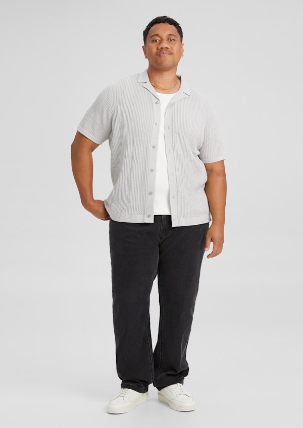 Cool Grey Palma Relaxed Knit Shirt