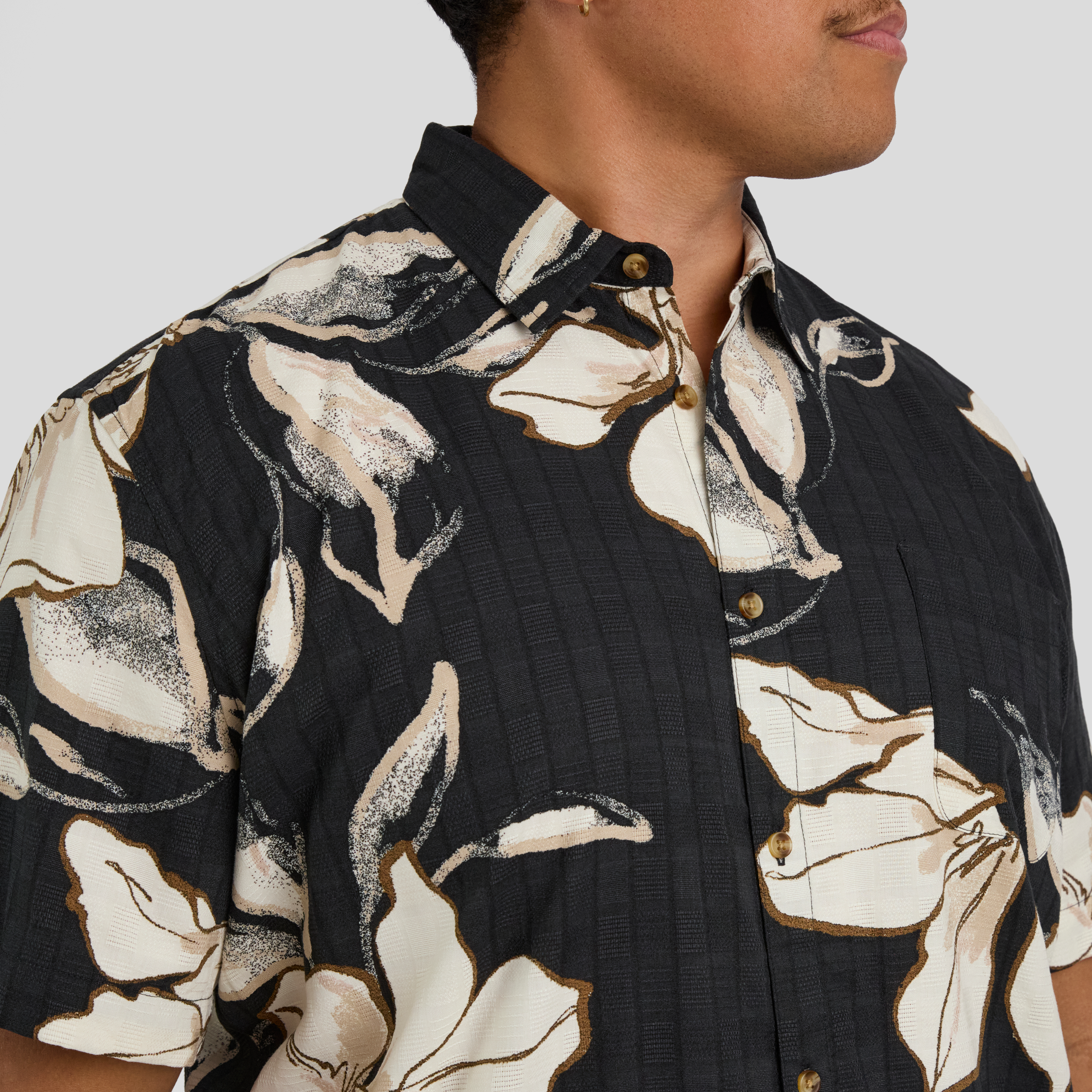 Dark Navy Malta Print Shirt