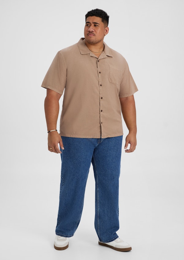 Washed Clay Valencia Boxy Fit Shirt