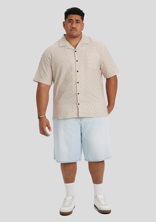 Ecru Tangier Boxy Fit Shirt