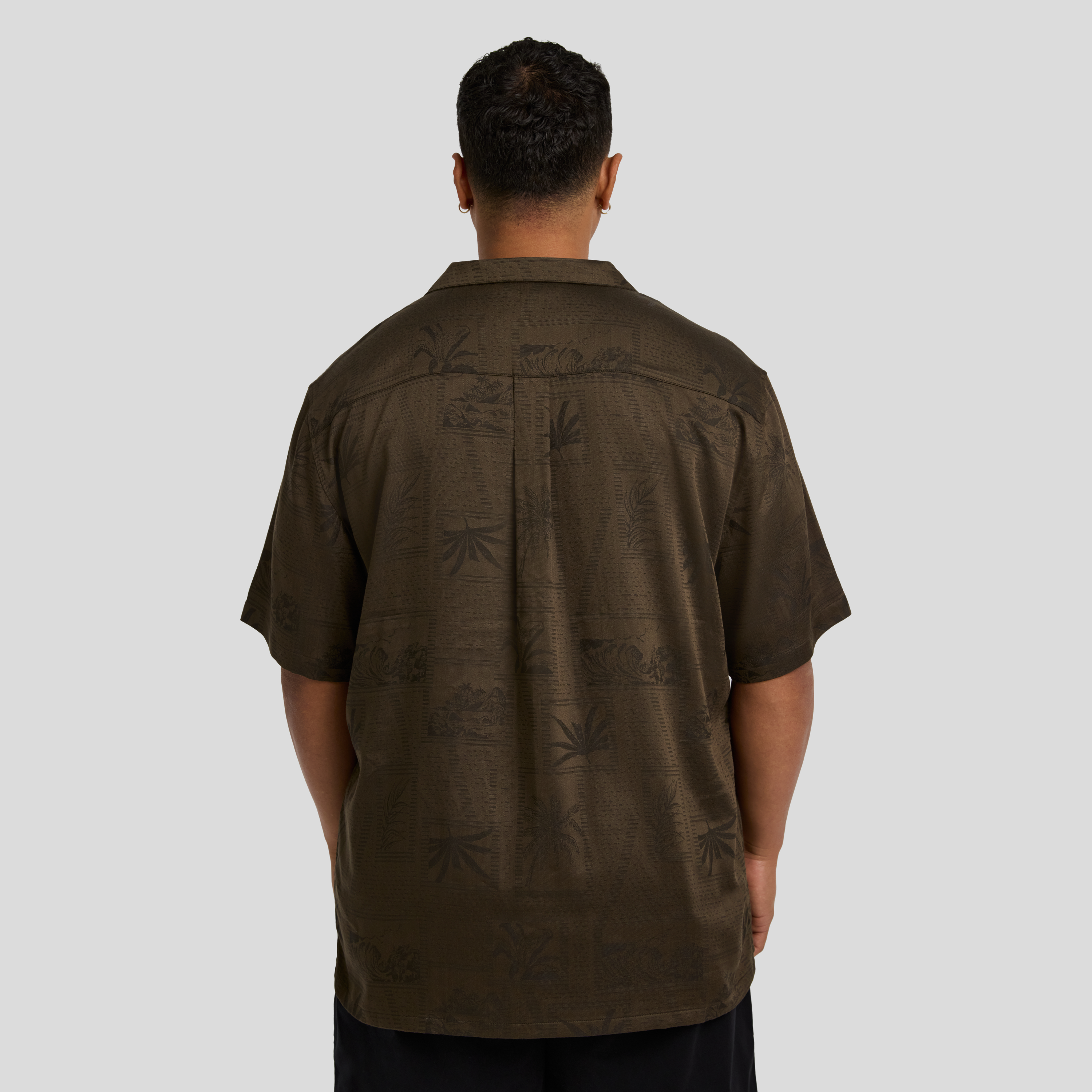 Dark Olive Basque Relaxed Fit Shirt