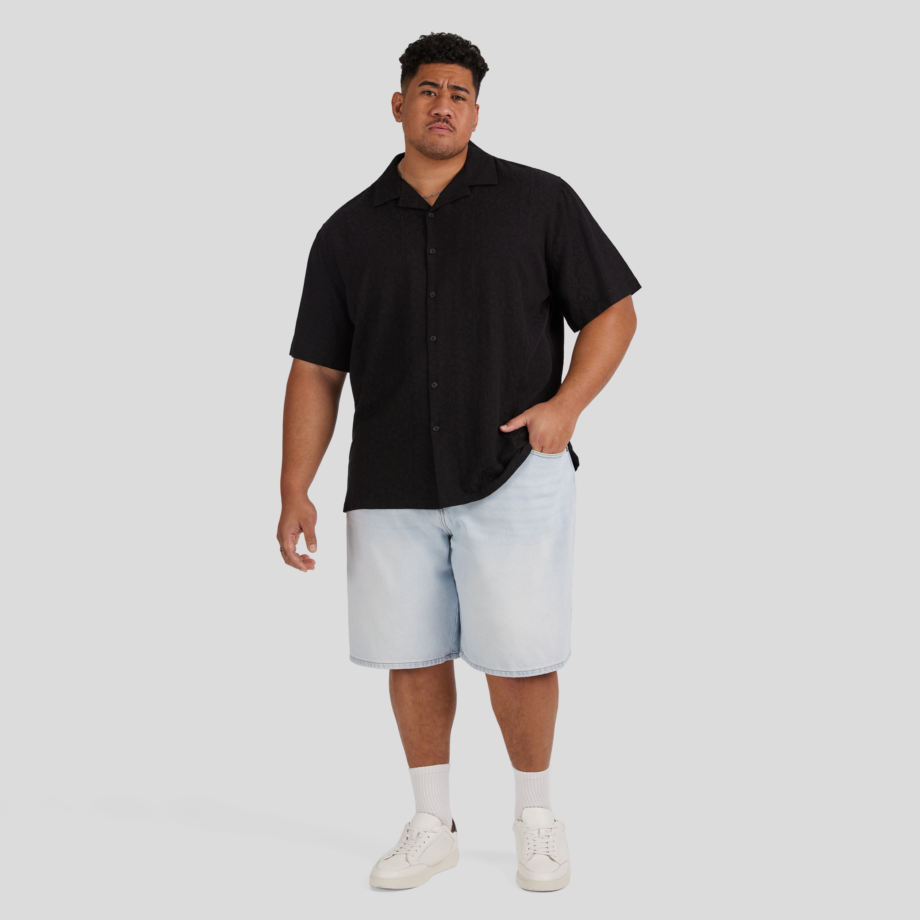 Black Crete Relaxed Fit Shirt