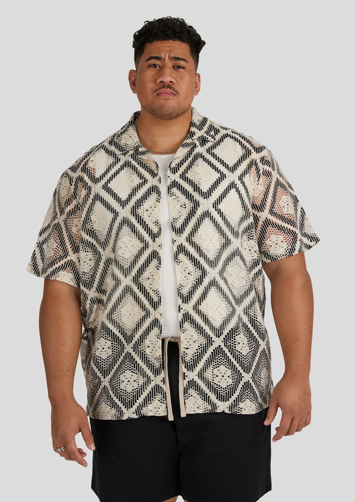 Ios Crochet Relaxed Shirt