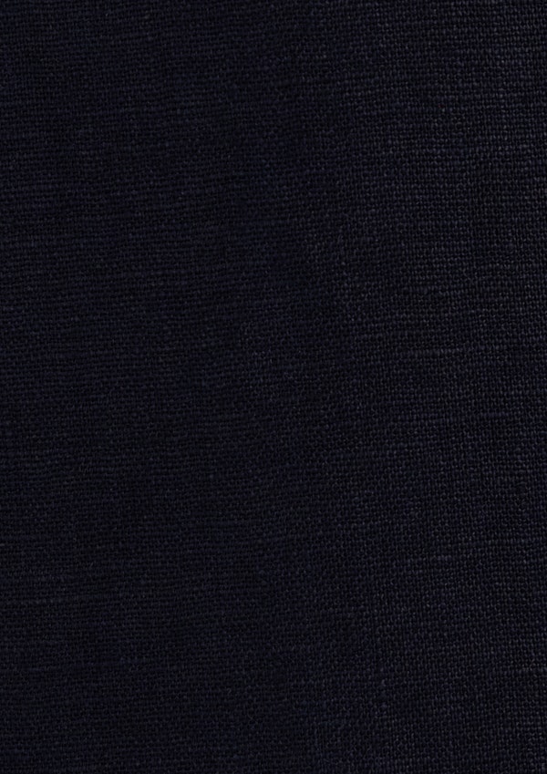 Navy Luxe Linen Boxy Fit Shirt