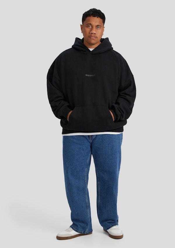Black Relaxed Fit Worldwide Hoodie