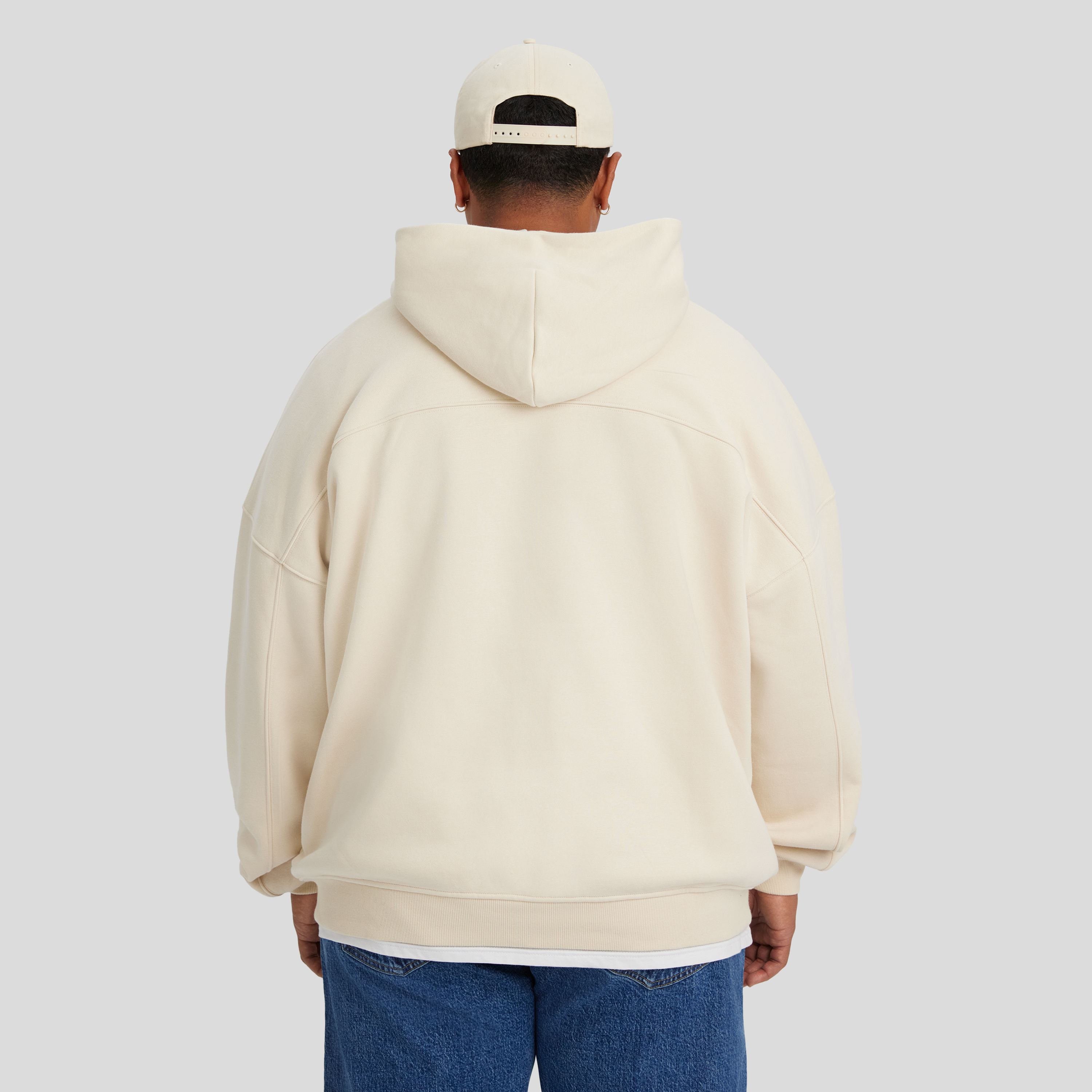 Cream Relaxed Fit Worldwide Hoodie