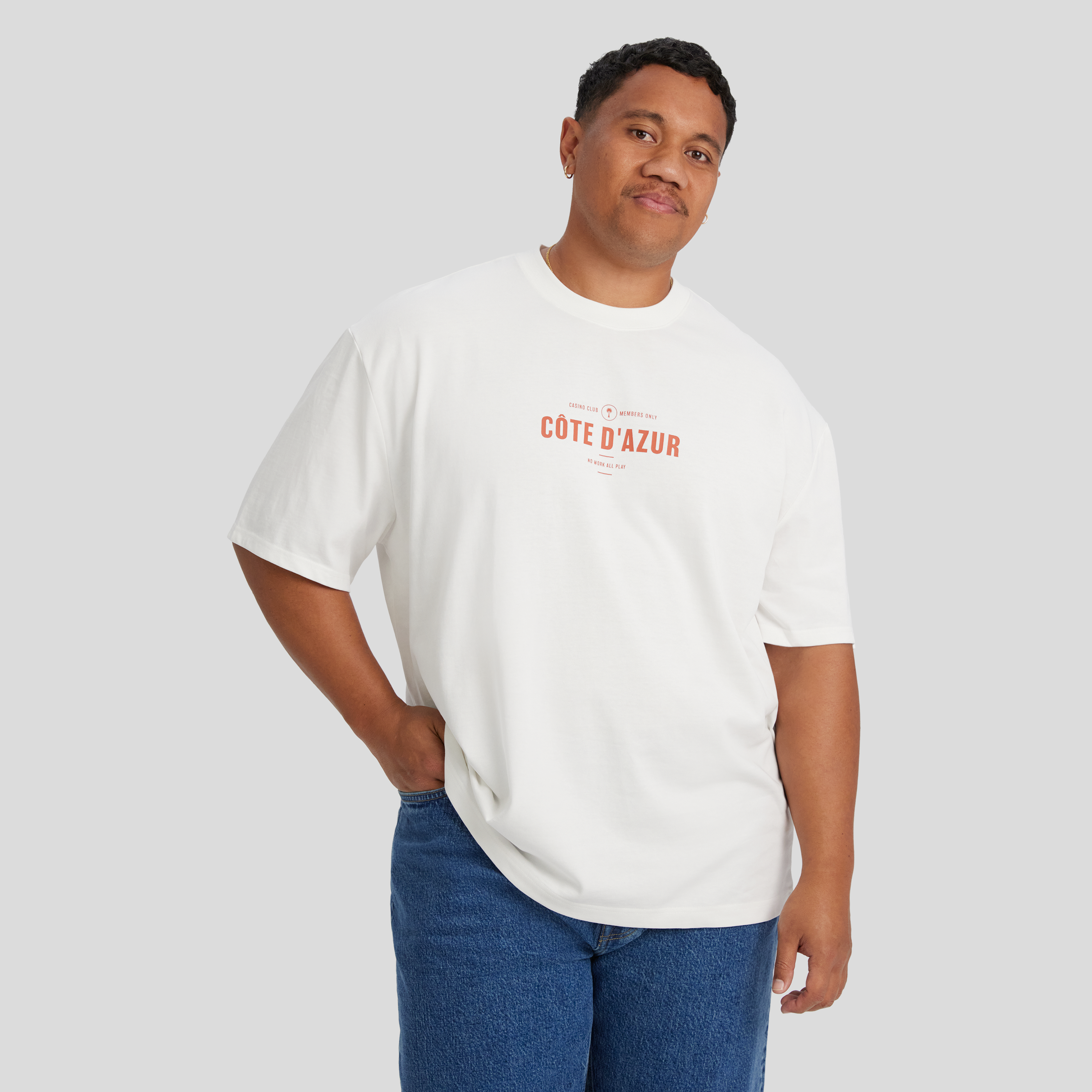 White Cote D'azur Relaxed Fit Tee