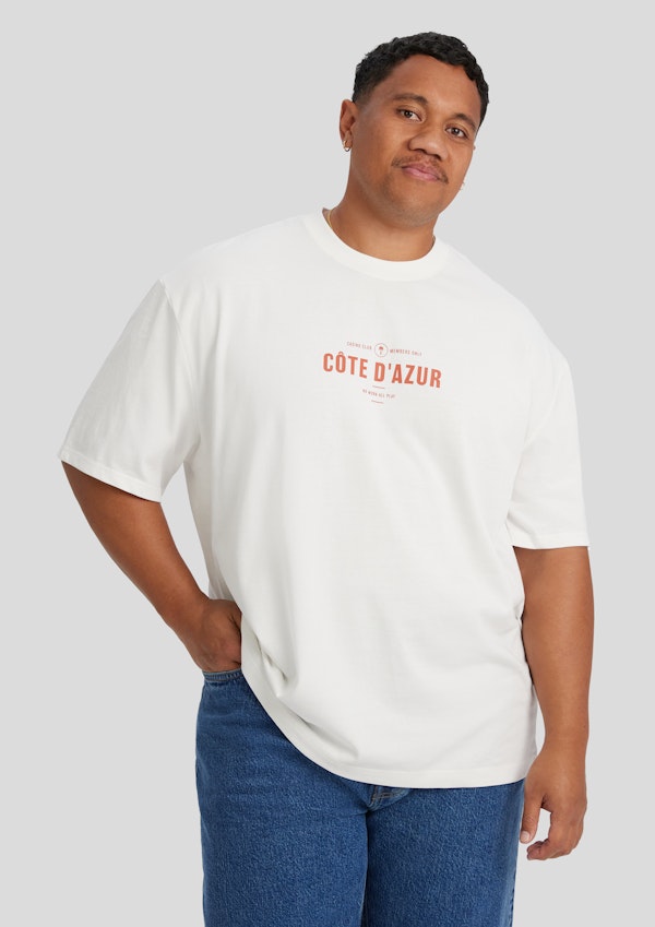 White Cote D'azur Relaxed Fit Tee