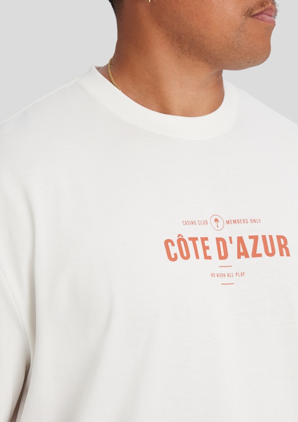 White Cote D'azur Relaxed Fit Tee