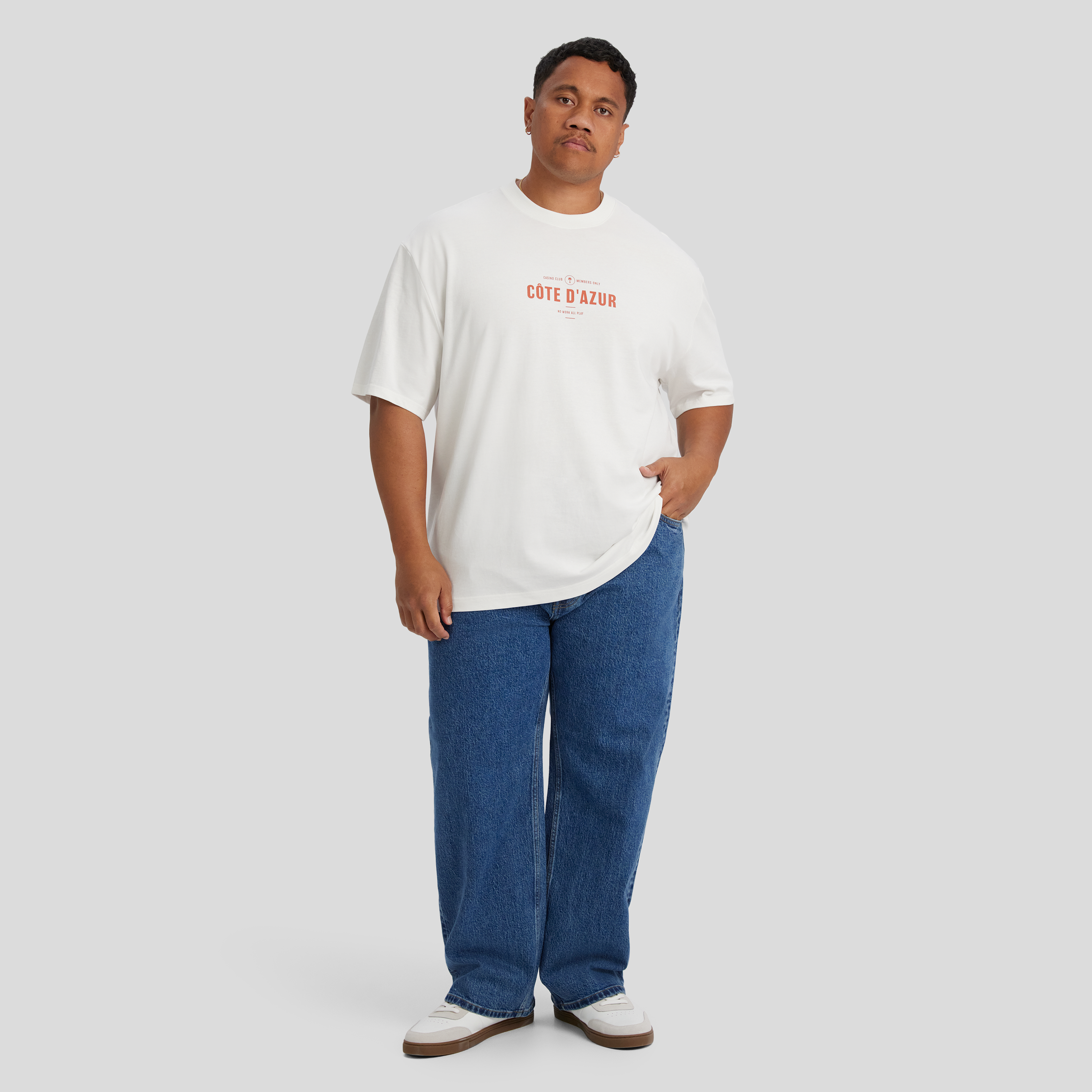 White Cote D'azur Relaxed Fit Tee