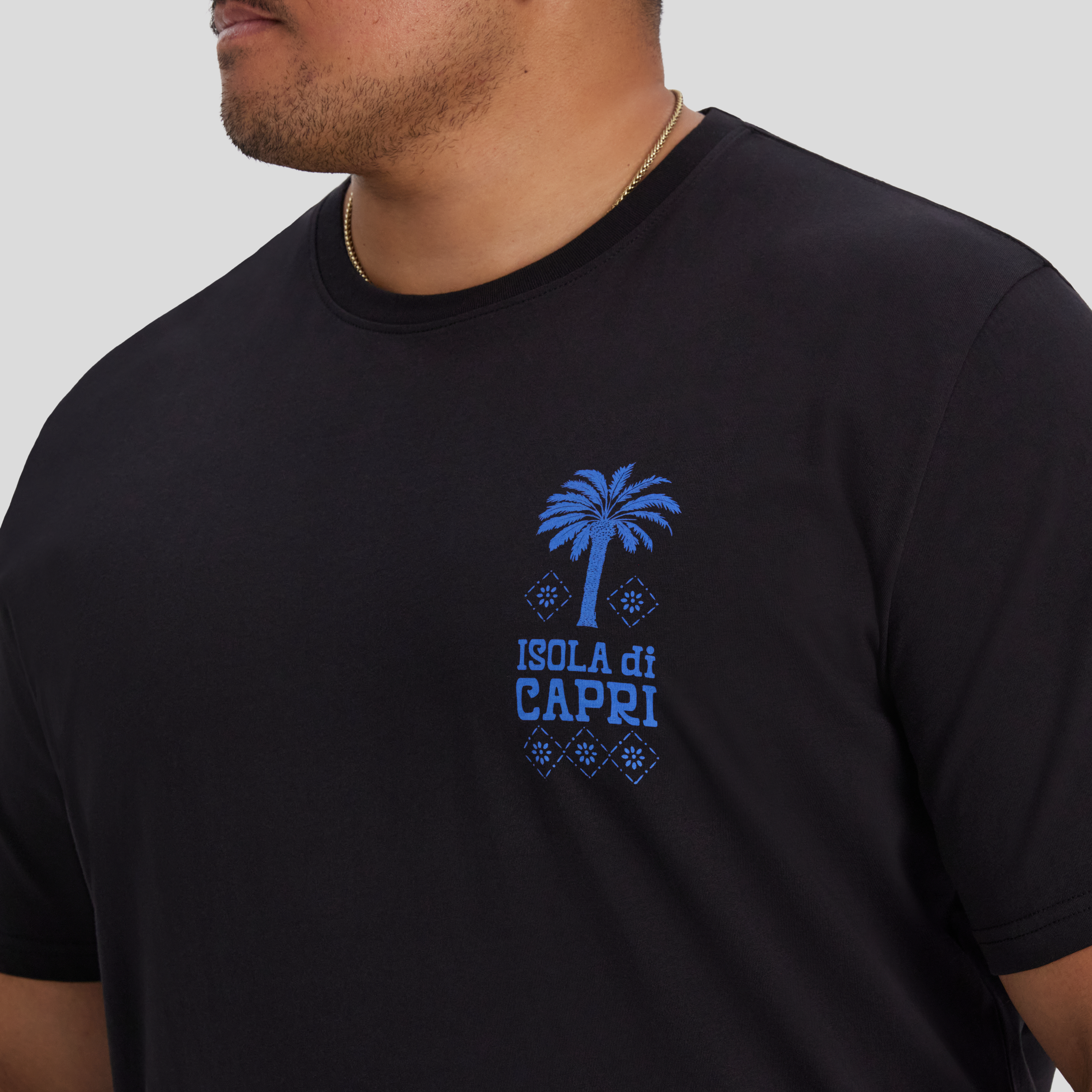 Black La Palma Crew Neck Tee