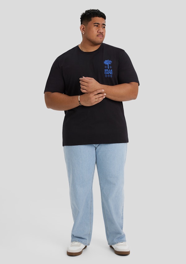 Black La Palma Crew Neck Tee